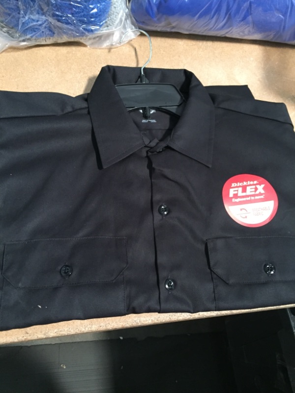 Photo 2 of Dickies Men's Short-Sleeve Work Shirt, Black, Large