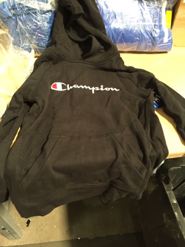 Photo 2 of Champion Classic Logo Fleece Girls/ Child Active Hoodies Size L, Color: Black/White
