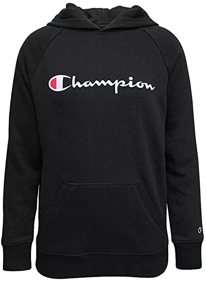 Photo 1 of Champion Classic Logo Fleece Girls/ Child Active Hoodies Size L, Color: Black/White
