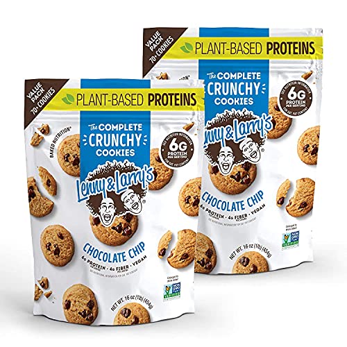 Photo 1 of *EXPIRES Feb 2022*
*NON REFUNDABLE*
Lenny & Larry's the Complete Crunchy Cookie, Chocolate Chip, 6g Plant Protein, Vegan, Non-GMO, 16 Ounce Pouch (Pack of 2)
