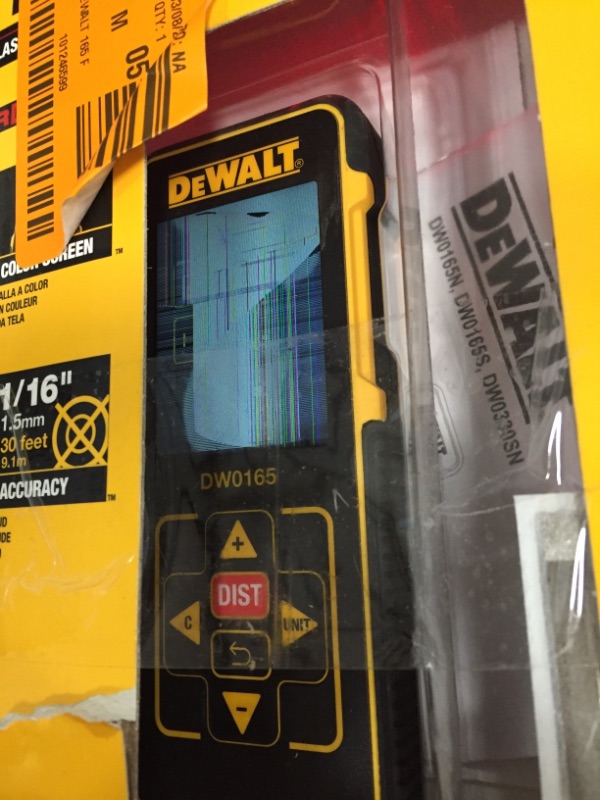 Photo 3 of **BROKEN SCREEN** DEWALT 165 ft. Color Screen Laser Distance Measurer