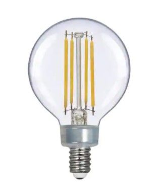 Photo 1 of 40-Watt Equivalent G16.5 ENERGY STAR and CEC Title 20 Dimmable Filament LED Light Bulb Daylight (3-Pack) - 4 pack