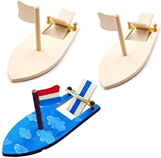 Photo 1 of Drawing Wooden Sailboats Home DIY Education Toy Creative Painted White Models Children's Coloring Handmade DIY Boats Toy ?3pack?Toddler Christmas Gift - 2 ct
