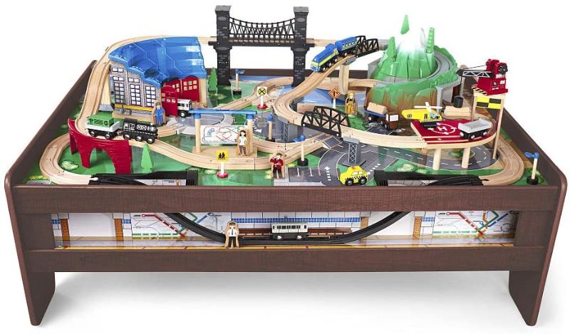 Photo 1 of Imaginarium Metro Line Train Table, for Ages 3-7, 100 Piece Set
