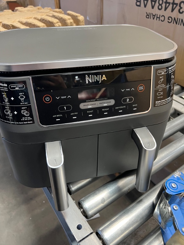 Photo 3 of Ninja DZ201 Foodi 8 Quart 6-in-1 DualZone 2-Basket Air Fryer with 2 Independent Frying Baskets