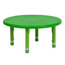 Photo 1 of Flash Furniture 33" Round Plastic Height Adjustable Activity Table

