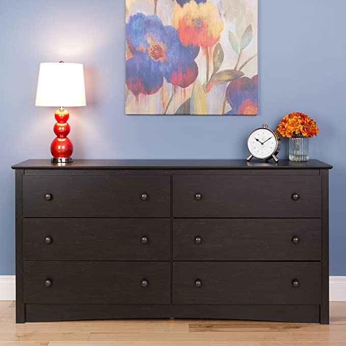 Photo 1 of Prepac Sonoma 6-Drawer Chest, Washed Black
