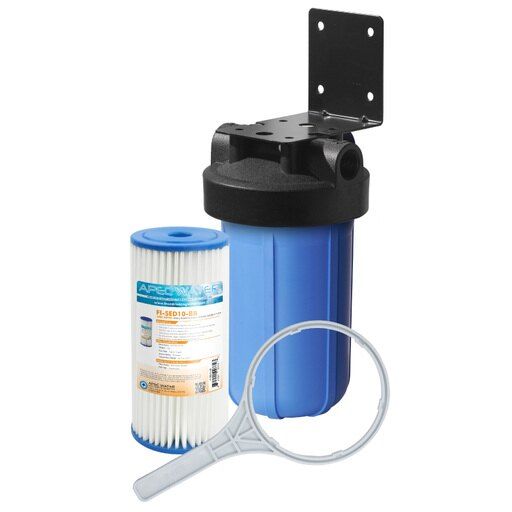 Photo 1 of APEC All Purpose 1-Stage Whole House Water Filtration System with 4.5 x 10 in. Reusable and Washable Pleated Sediment Filter (CB1-SED10-BB)