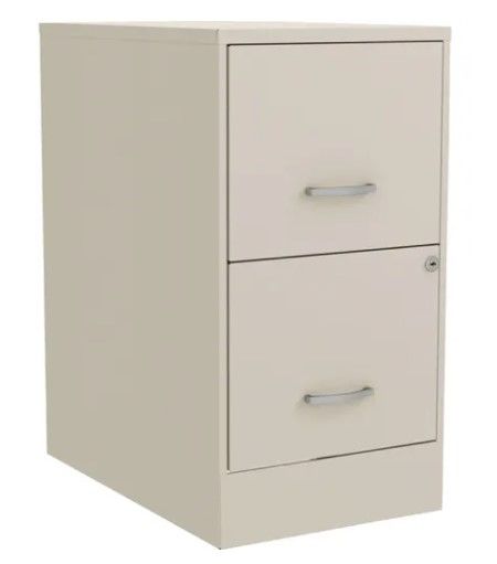 Photo 1 of File/File 2-Drawer File Cabinet
14.3" x 22" x 26.7", 2 x File Drawer(s), Material: Steel, Finish: Stone, Chrome Handle, Baked Enamel