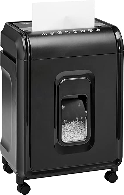 Photo 1 of Amazon Basics 12-Sheet High-Security Micro-Cut Paper, CD, and Credit Card Shredder with Pullout Basket
