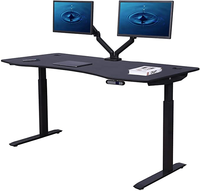 Photo 1 of ApexDesk Elite Series 60" W Electric Height Adjustable Standing Desk (Memory Controller, 60" Black Top, Black Frame)
