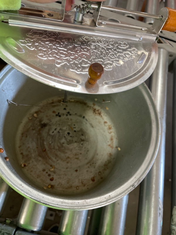 Photo 1 of Franklin's Original Whirley Pop Stovetop Popcorn Machine Popper. Delicious & Healthy Movie Theater Popcorn Maker. FREE Organic Popcorn Kit. Makes Popcorn Just Like the Movies.
