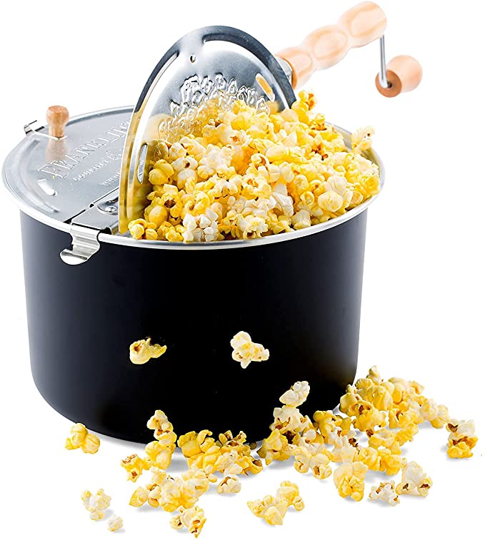 Photo 1 of Franklin's Original Whirley Pop Stovetop Popcorn Machine Popper. Delicious & Healthy Movie Theater Popcorn Maker. FREE Organic Popcorn Kit. Makes Popcorn Just Like the Movies.

