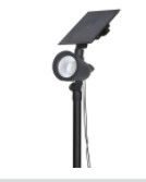 Photo 1 of Hampton Bay Path & Landscape Lights Outdoor Solar Black LED 70 Lumen Spotlight S
