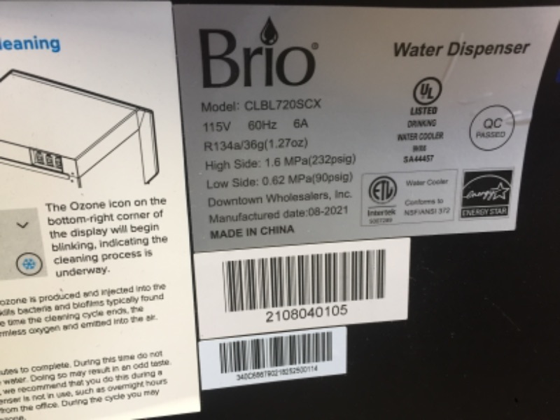 Photo 5 of Avalon Bottom Loading Water Cooler Water Dispenser with BioGuard- 3 Temperature Settings - Hot, Cold & Room Water, Durable Stainless Steel Construction, Anti-Microbial Coating- UL/Energy Star Approved
