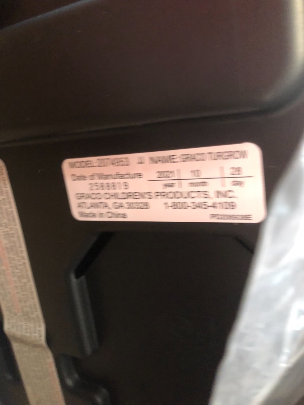 Photo 3 of Graco TurboBooster Grow High Back Booster Seat, Featuring RightGuide Seat Belt Trainer, West Point
