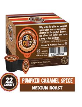 Photo 1 of ** BEST USED BY 09/08/2023**
**NO REFUNDS**
Crazy Cups Flavored Coffee, Pumpkin Caramel Spice, Recyclable Single Serve Pods for Keurig K Cups Machines, Brew Hot or As Iced Coffee, 22 Count