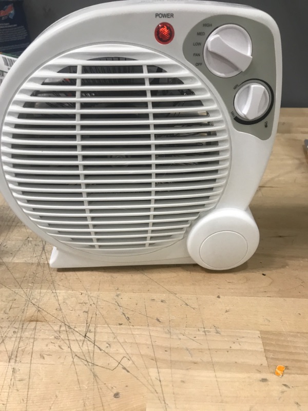 Photo 2 of 1500-Watt Electric Fan Forced Portable Heater, White
