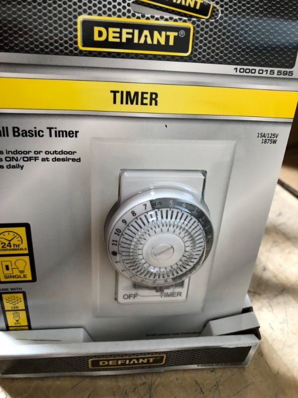Photo 1 of 15 Amp 24-Hour Indoor In-Wall Mechanical Timer Switch
SET OF 3
