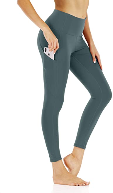 Photo 1 of scicent Womens Sports Tights Leggings with Pockets Compression High Waist Leggings US (1XL & 1S) 
SET OF 2