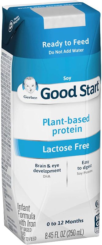 Photo 1 of EXPIRES APR 18/2022 **NOT REFUNDABLE** Gerber Good Start Ready to Feed Baby Formula, Soy, Lactose Free, 8.45 Ounce (Pack of 16)
