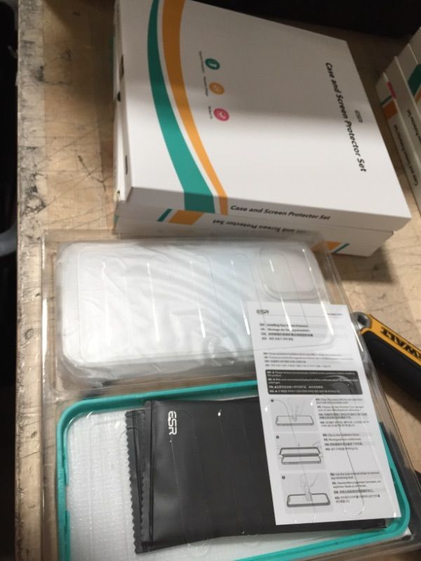 Photo 1 of ESR Sidekick Series Compatible with iPhone 12 Pro Max Case with Screen Protectors, [2 Glass Screen Protectors] [Ergonomic Protective Case] [Shock-Absorbing Corners], 6.7-Inch, Clear
SET OF 4 