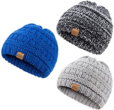 Photo 1 of REDESS Baby Kids Winter Warm Hats, Infant Toddler Children Beanie Knit Cap Girls Boys
SET OF 2