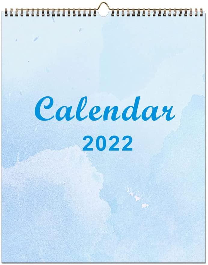 Photo 1 of 2022 Calendar - Monthly Wall Calendar from Jan 2022 - Dec 2022, 11.8x 14.5 Inches, Simple Beautiful Design, with Julian Date,Twin-Wire Binding, Hanging Hook, Thick Paper
SET OF 2 