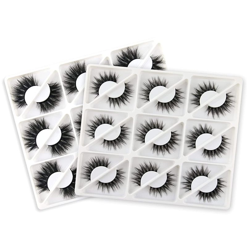 Photo 1 of 18 Pairs Long Wispy Natural Look & Dramatic Faux Mink Lashes Mixed Length Eyelashes 3D False Lashes 2 Lash Pack
