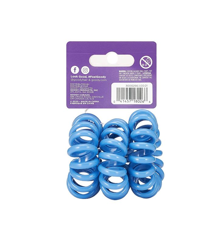 Photo 1 of Goody Dentless Jelly Bands Elastic Thick Hair Coils - 3 Count, Blue - Medium Hair to Thick Hair - Hair Accessories for Women and Girls - Perfect for Long Lasting Braids, Ponytails and More
SET OF 5