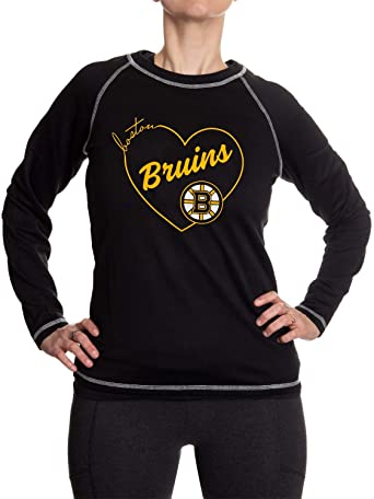 Photo 1 of Calhoun Junior Women's Officially Licensed NHL Heart Logo French Terry Long Sleeve Shirt-SMALL