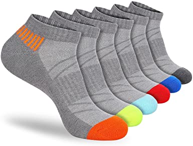 Photo 1 of AceFine-Mens-Socks-Ankle 6 Pack Breathable,Cushioned Socks for Men Low Cut,Great for Running/Workout/Sport/Work
