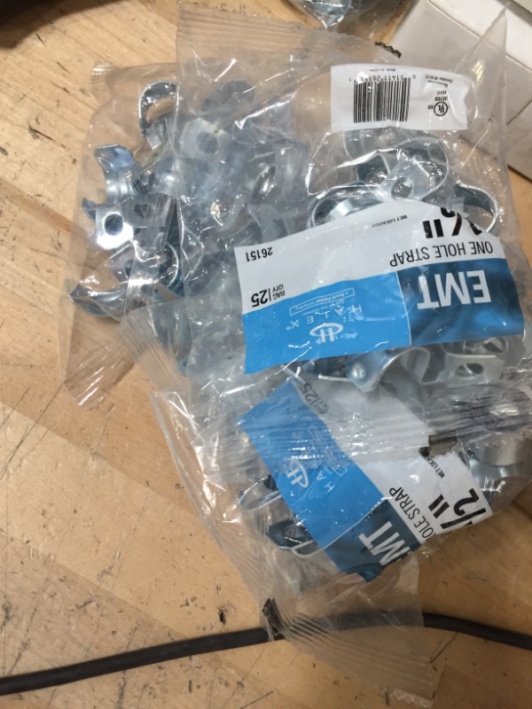 Photo 1 of 1/2 in. Electrical Metallic Tube (EMT) 1-Hole Straps (25-Pack)
SET OF 5