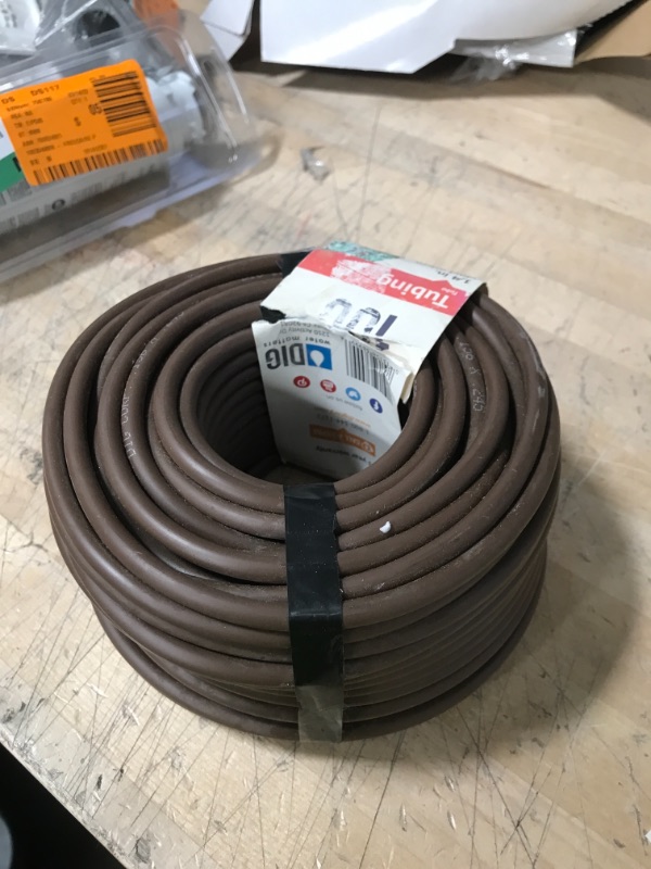 Photo 3 of *READ BELOW** B38100 .25 in. X 100 Ft. Vinyl Micro Tube, Brown - BUNDLED WITH - HDX 300-Watt 10-1/2 in. Brooder Clamp Work Light

