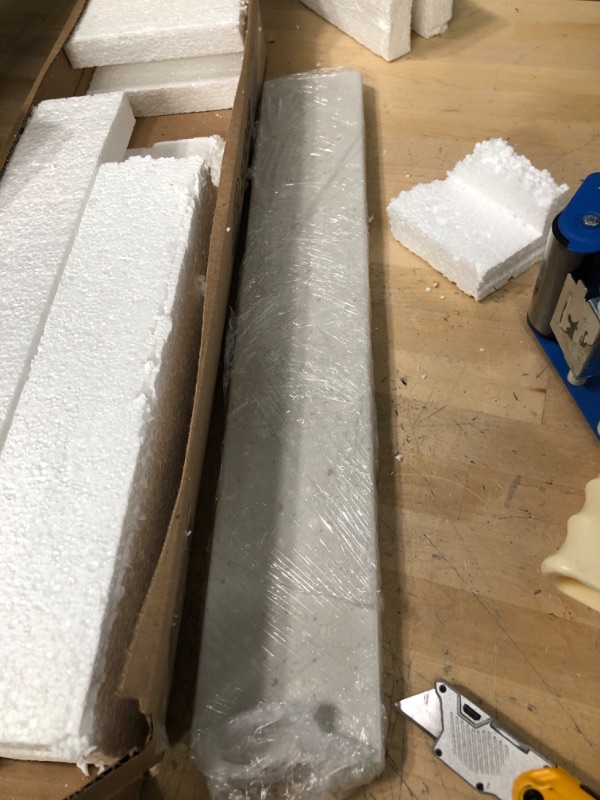 Photo 1 of 21.13 in. Solid Surface Sidesplash in Titanium
