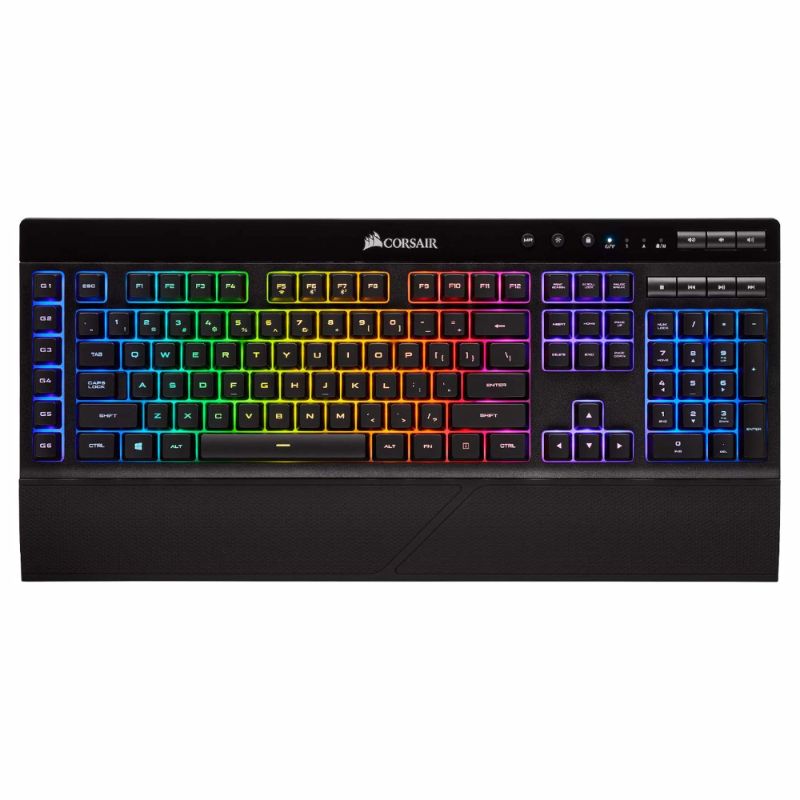 Photo 1 of Corsair K57 110-Key RGB Wireless Backlit Gaming Keyboard, 6-Macro Key, Rubber Dome Switches
