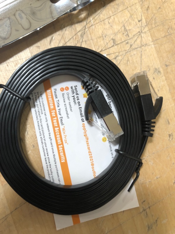 Photo 2 of Cat 8 Ethernet Cable 6FT, High Speed Ethernet Cord,Indoor&Outdoor,RJ45, Network, Patch, Internet Cable