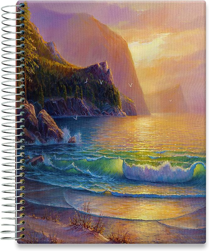 Photo 1 of Tools4Wisdom 2022 Planner 2022 Calendar - 12 Month - 8.5x11 Hardcover - Full Color 2022 Daily Planner with Weekly and Monthly 2-Page Spreads - 12 Tabs - Planner Stickers - JA12 - California Sunset Art
