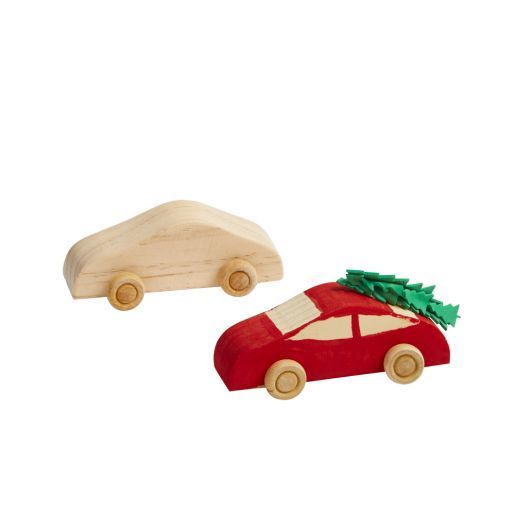 Photo 1 of Colorations® Real Rolling Wooden Cars - Set of 12
