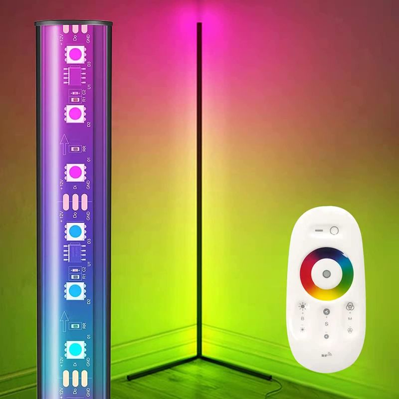 Photo 1 of (STOCK PHOTO FOR REFERENCE ONLY NOT EXACT ITEM)
Corner Floor Lamp, RGB Color Changing Corner Lamp