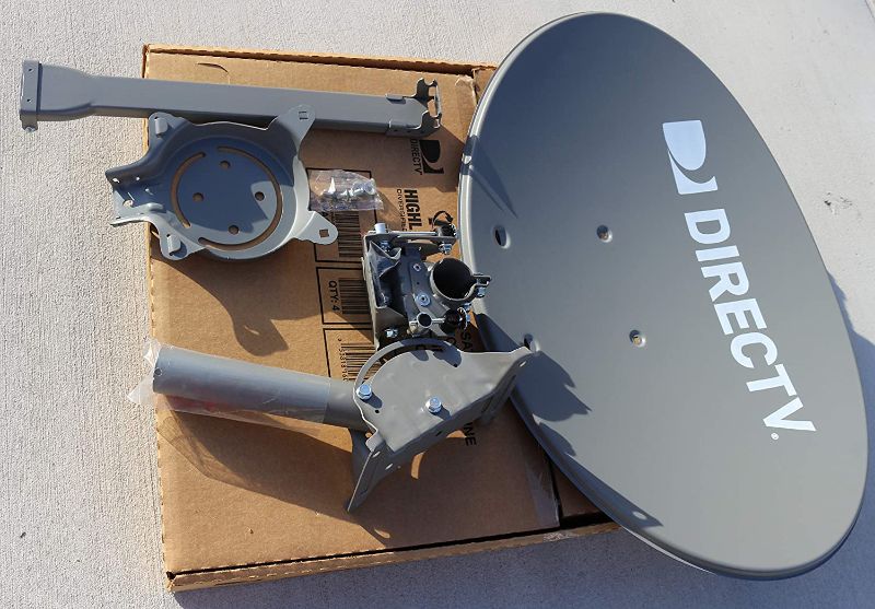 Photo 1 of DIRECTV AU9-SL3-SWM Three LNB Ka/Ku Slim Line Dish Antenna SL-3 LNB Combo

