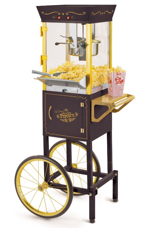 Photo 1 of Nostalgia Electrics CCP510 Vintage Commercial Popcorn Cart, Black
