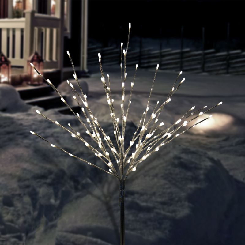 Photo 1 of Alpine Corporation Metallic Foil Tree with Warm White LED Lights
