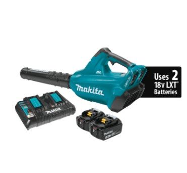 Photo 1 of Makita Xbu02pt 18V X2 36V Lxt Cordless Brushless Blower Kit W/ Two 5.0Ah Batte - All
