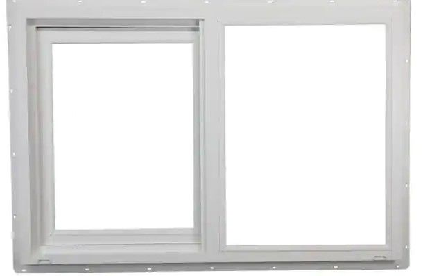 Photo 1 of 59.5 in. x 47.5 in. Classic Series White Vinyl Left-Hand Sliding Window with HPSC Glass, Screen Included
