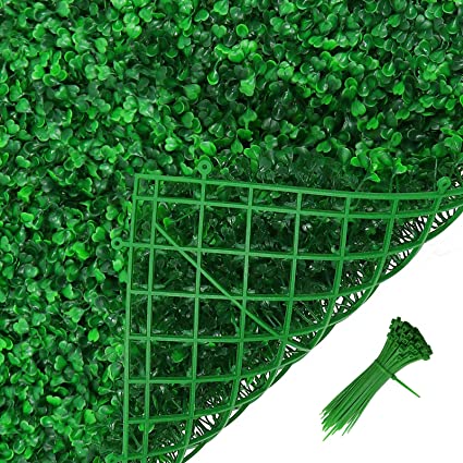 Photo 1 of (Similar To Photo) Boxwood Panels - 18 x 18 Inch Artificial Boxwood Hedge Wall Panels, Faux Greenery Boxwood Hedge Mat for Indoor Wall Decor, Artificial Greenery Panels as Garden Fence Screen for Outdoor Decor
