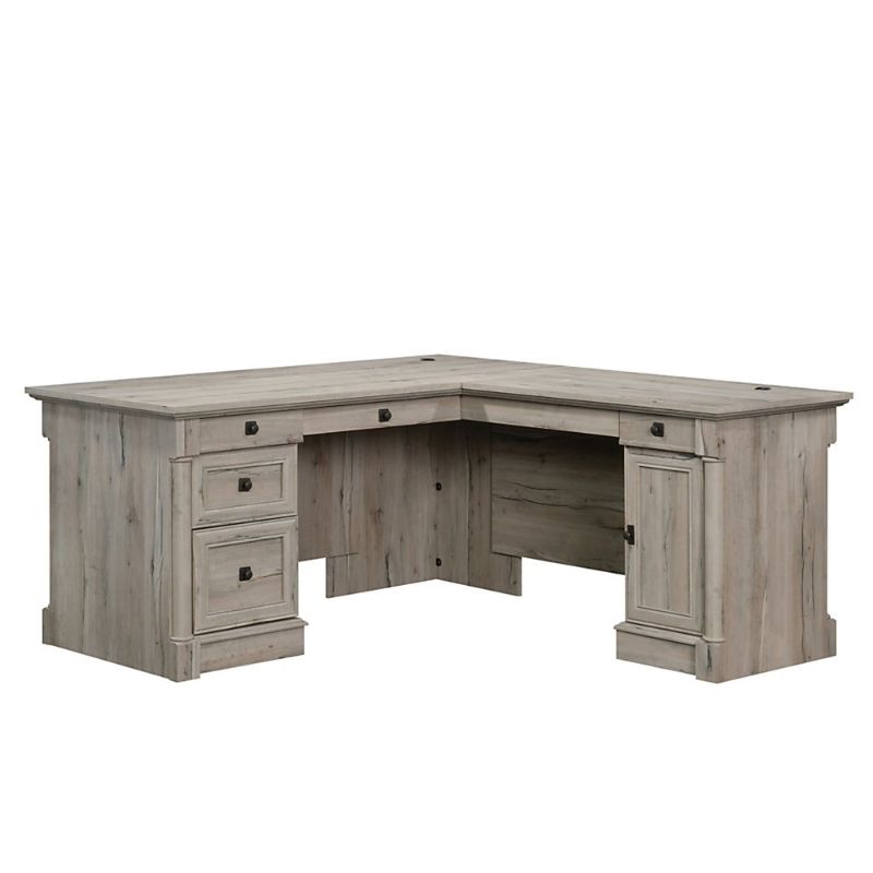 Photo 1 of Sauder Palladia Collection L-Shaped Desk, Split Oak
