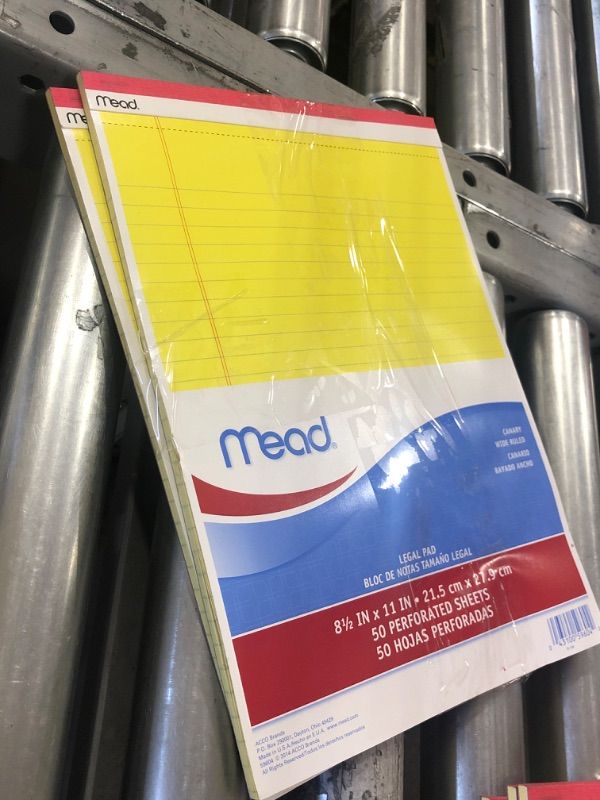 Photo 2 of 3 Pack Mead Canary Legal Pad, 8.5 X 11.75 Inches, 50 Sheets (59604) NONREFUNDABLE
