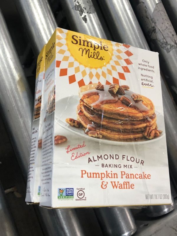 Photo 2 of 2 Pack Simple Mills Pancake & Waffle Almond Flour Baking Mix, Pumpkin 10.7 Oz Box UNREFUNDABLE 
