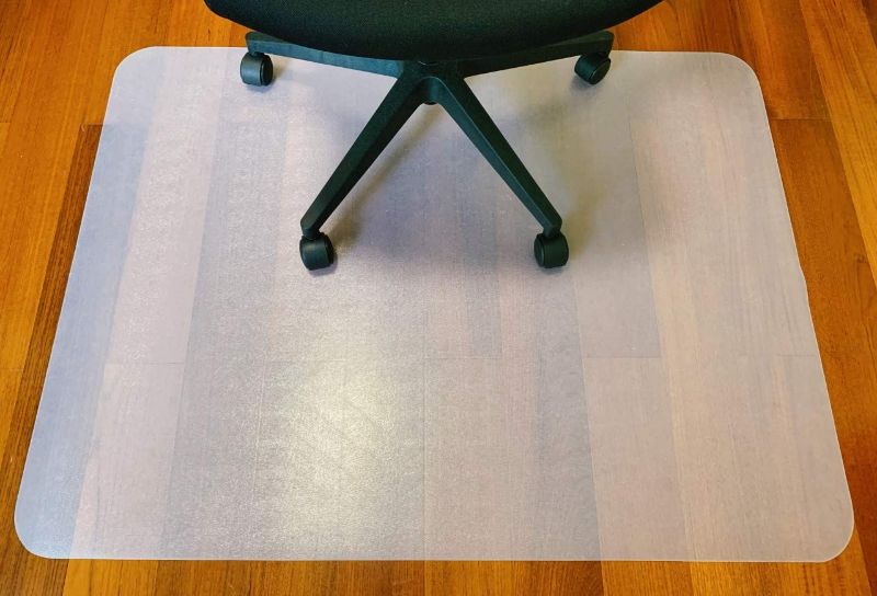 Photo 1 of Chair Mat, Borutti Office Chair Mat Computer Chair Mat for Hardwood Floor, Non-Slip Waterproof Plastic Desk Chair Mat Floor Protector for Office and Home, 35''x 47'' Rectangle
